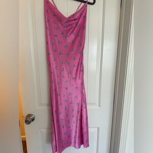 HM Pink Floral Maxi Dress